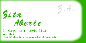 zita aberle business card